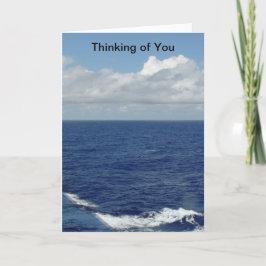 Tarjeta Pensando en tus nubes blancas oceánicas