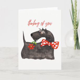 Tarjeta "Pensando en usted" espacio en blanco lindo de la