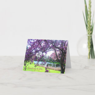 Tarjeta "Pensando en usted" notecard de la foto