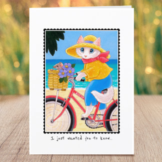 Tarjeta Pensando en usted Personalizado de bicicleta de ga