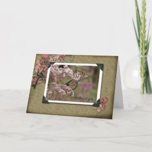 Tarjeta Pensando en ustedes los monarcas