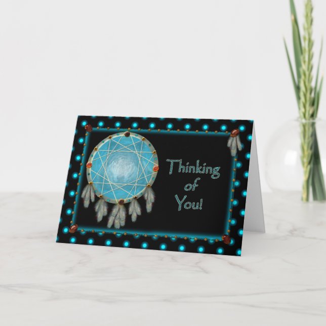 TARJETA PENSANDO EN USTEDES - NATIVO DREAMCATCHER (Anverso)