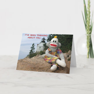 Tarjeta Pensar en la amistad con los monos