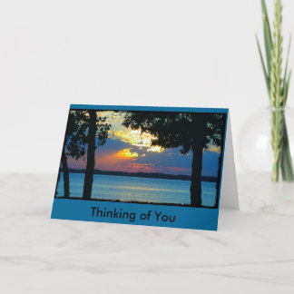 Tarjeta Pensar en ti con el diseño de Sunset Ablaze