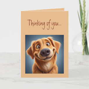 Tarjeta Pensar en ti hace sonreír a mi cara