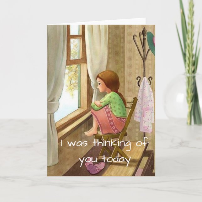 Tarjeta Pensar en tu tarjeta, ánimo, simpatía (Anverso)