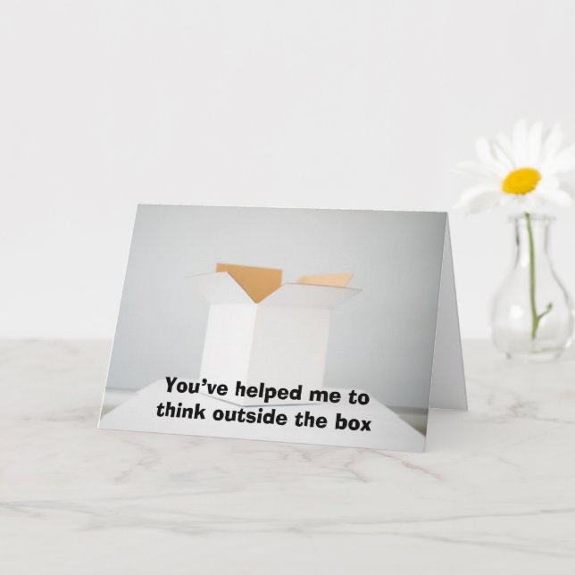 Tarjeta Pensar Fuera De La Caja (Planta pequeña)