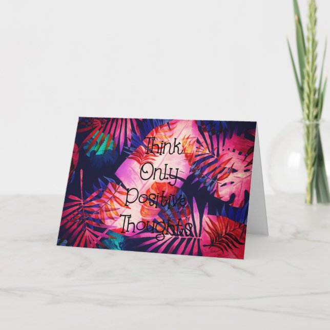 Tarjeta Pensar sólo en pensamientos positivos (Anverso)