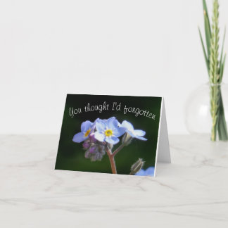 Tarjeta pensaste que me había olvidado