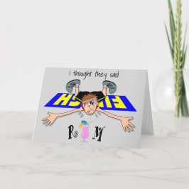 Tarjeta Pensé Que Decían Rum - Hombre