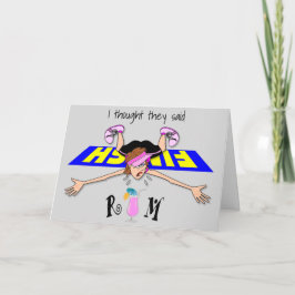 Tarjeta Pensé Que Decían Rum - Mujer