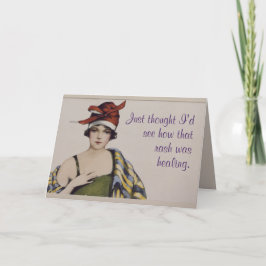 Tarjeta "Pensé que vería cómo se estaba curando esa erupci