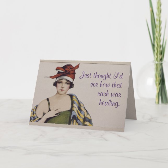 Tarjeta "Pensé que vería cómo se estaba curando esa erupci (Anverso)