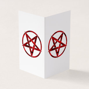 Tarjeta Pentagram del diablo Rojo