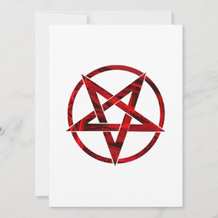 Tarjeta Pentagram del diablo Rojo