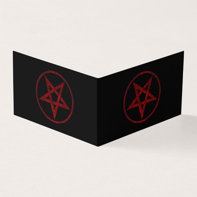 Tarjeta Pentagram del diablo Rojo (Exterior)