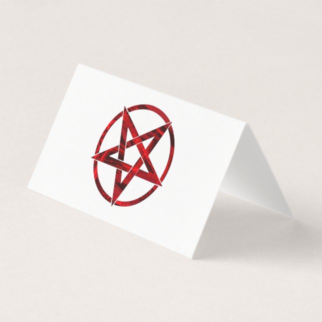 Tarjeta Pentagram del diablo Rojo (Anverso)