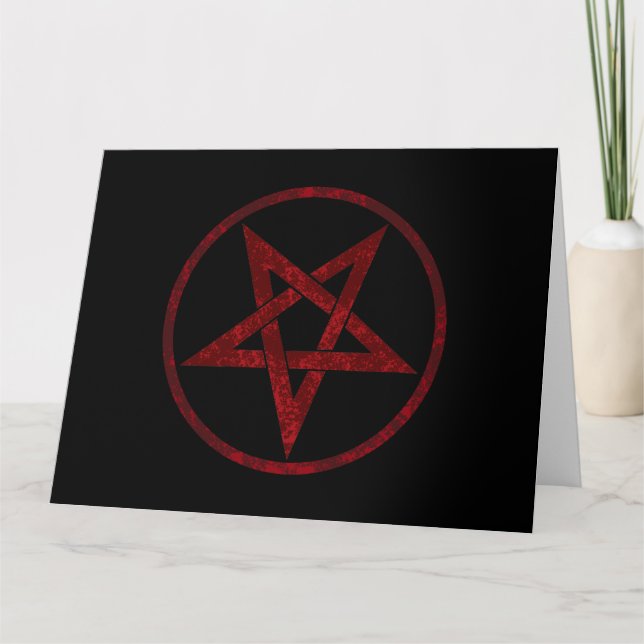 Tarjeta Pentagram del diablo Rojo (Anverso)