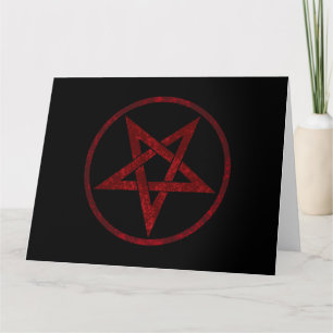 Tarjeta Pentagram del diablo Rojo