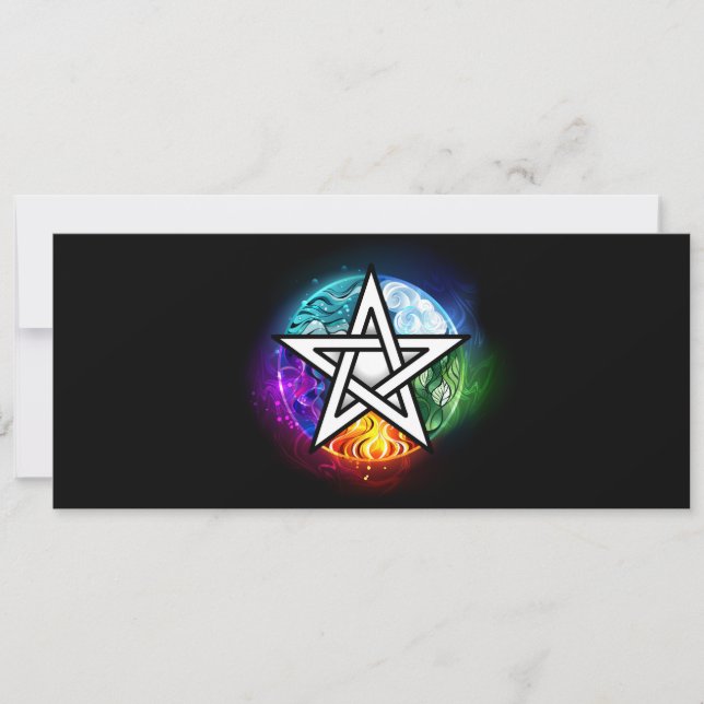 Tarjeta Pentagrama de Wiccan (Anverso)