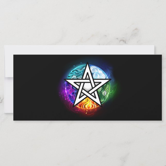 Tarjeta Pentagrama de Wiccan (Anverso)