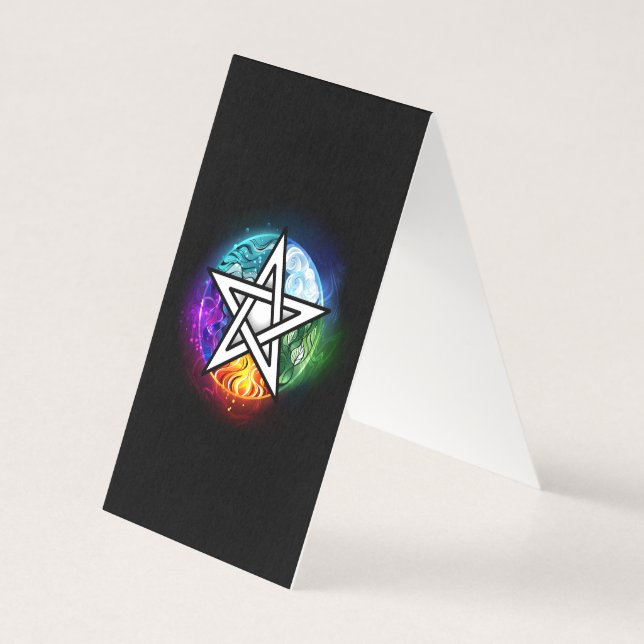 Tarjeta Pentagrama de Wiccan (Reverso)