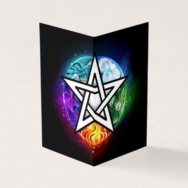 Tarjeta Pentagrama de Wiccan (Exterior)