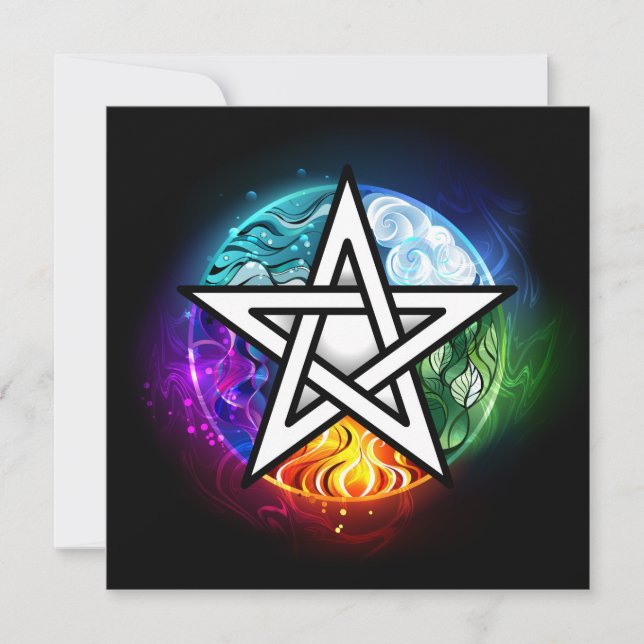 Tarjeta Pentagrama de Wiccan (Anverso)