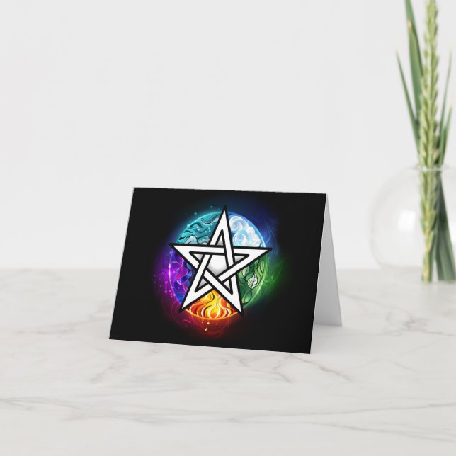 Tarjeta Pentagrama de Wiccan (Anverso)