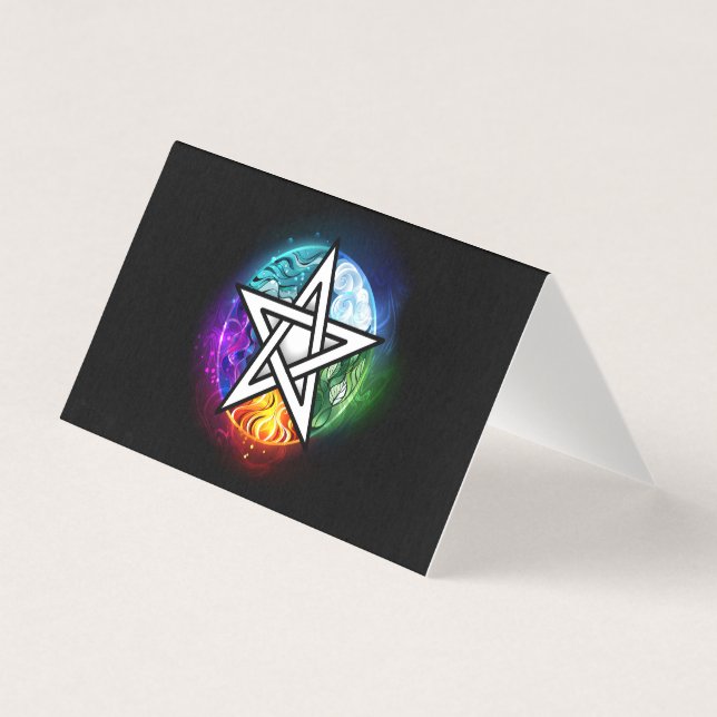 Tarjeta Pentagrama de Wiccan (Anverso)
