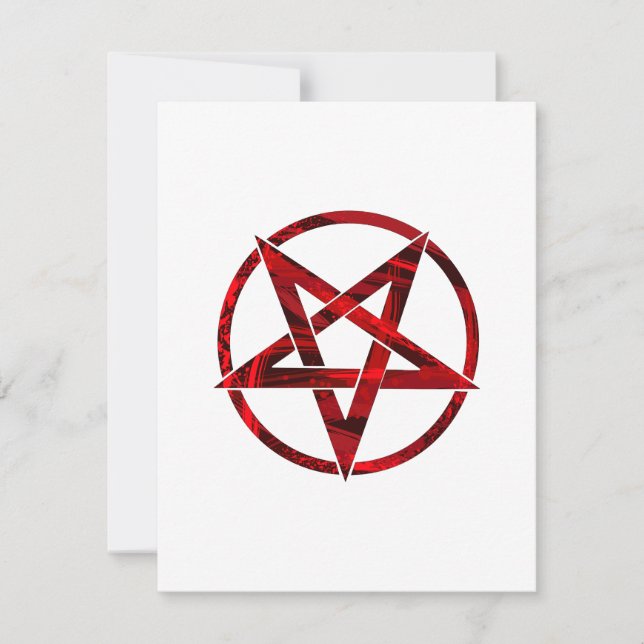 Tarjeta Pentagrama del Diablo Rojo (Anverso)