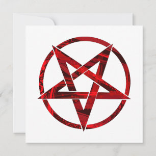 Tarjeta Pentagrama del Diablo Rojo