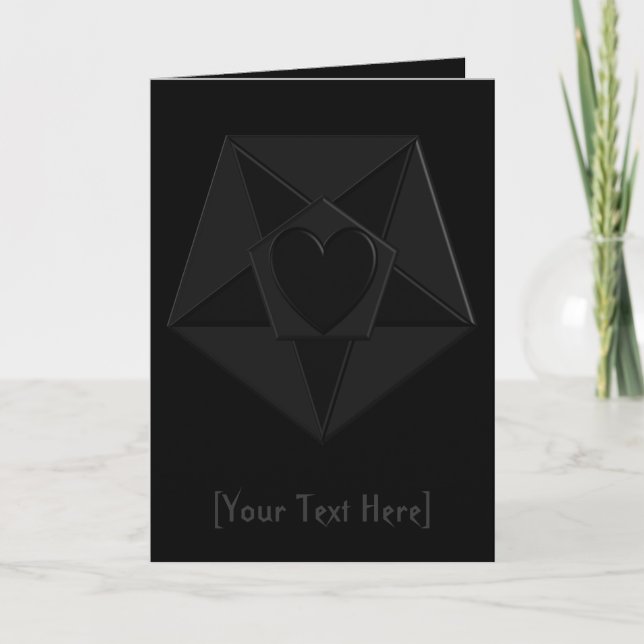 Tarjeta Pentathing de Estrella y Corazón Gótico (Anverso)