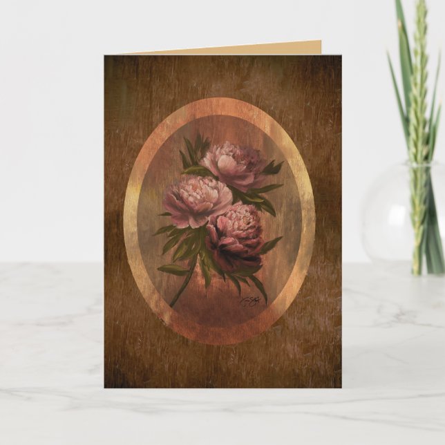 Tarjeta Peonies 5 x 7 (Anverso)