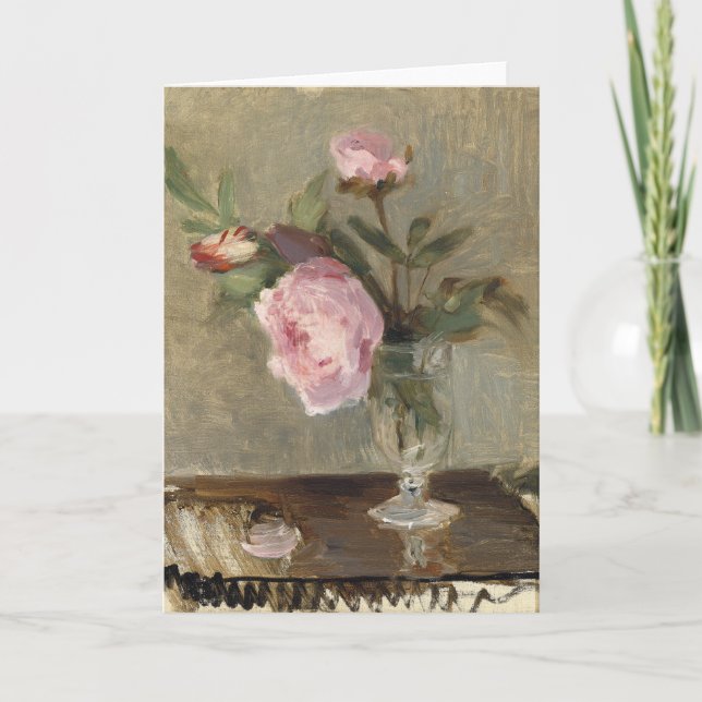 Tarjeta Peonies | Berthe Morisot (Anverso)