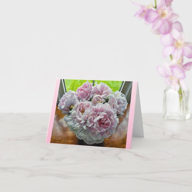 Tarjeta Peonies de bonito - Pensando en tu carta (Orquídea)