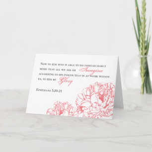 Tarjeta Peony Ephesian 3:20