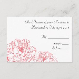 Tarjeta Peony RSVP