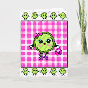 Tarjeta Pepino Elegante con Estilo   Colección Divertida d