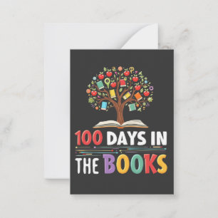 Tarjeta Pequeña 100 días en los libros de los profesores de libros