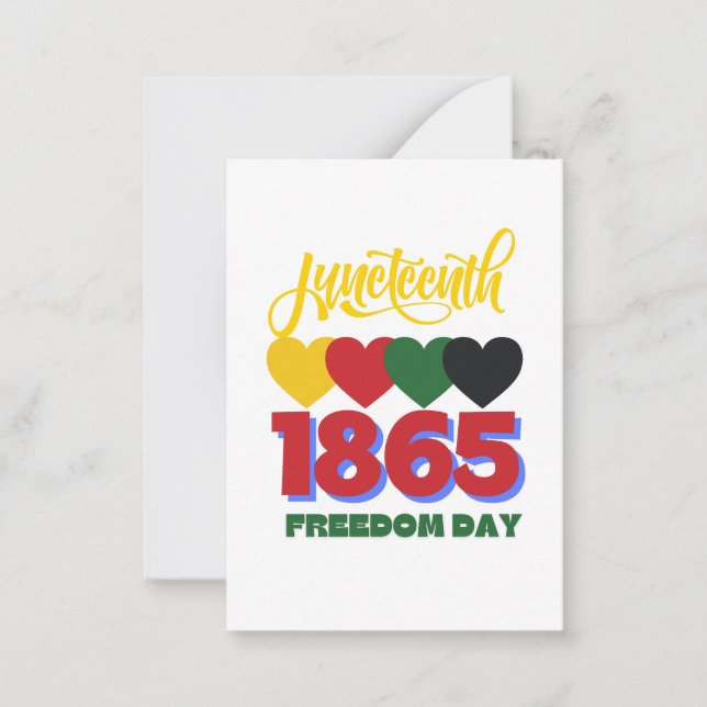 Tarjeta Pequeña 18 de junio de 1865 (Anverso)