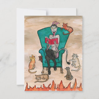 Tarjeta Pequeña 2020 Krampus y los gatitos