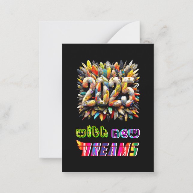 Tarjeta Pequeña 2025 con nuevos sueños (Anverso)