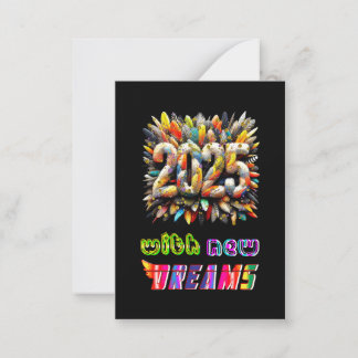 Tarjeta Pequeña 2025 con nuevos sueños