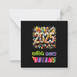 Tarjeta Pequeña 2025 Con Nuevos Sueños
