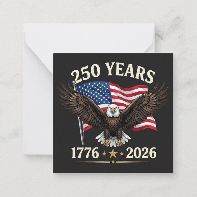 Tarjeta Pequeña 250 Aniversario EE. UU. (Reverso)
