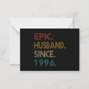Tarjeta Pequeña 25 Aniversario Boda Regístrele Esposo épico