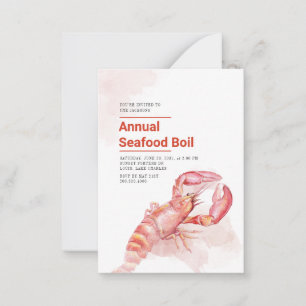 Tarjeta Pequeña 4 De Julio Anual Lobster Acuático De Hielo De Mari