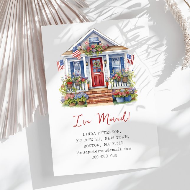 Tarjeta Pequeña 4 de julio me mudé nueva dirección (Subido por el creador)