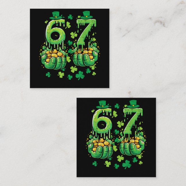 Tarjeta Pequeña 6 7 Día de San Patricio (Anverso / Reverso)